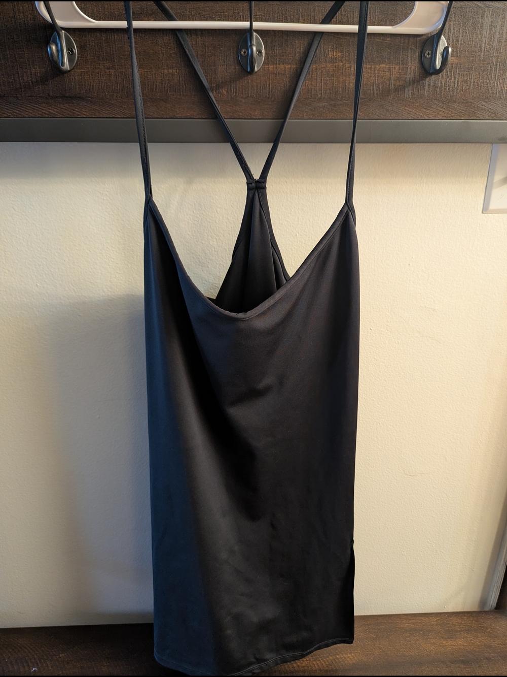JustFab Black Mini Active Dress With Slit & Biker Shorts Straps Womens XXL